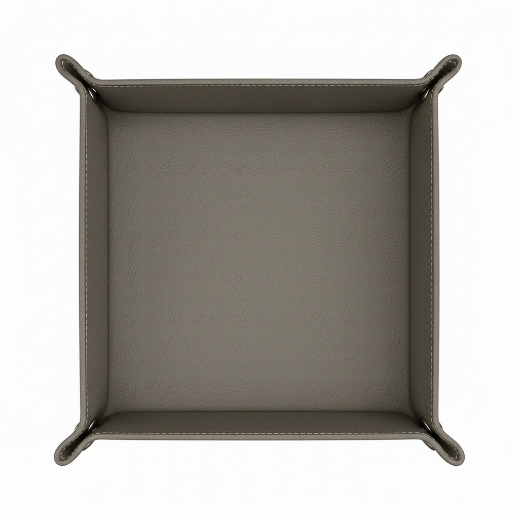 Leather catchall tray customize laser engraving desk organizer tray