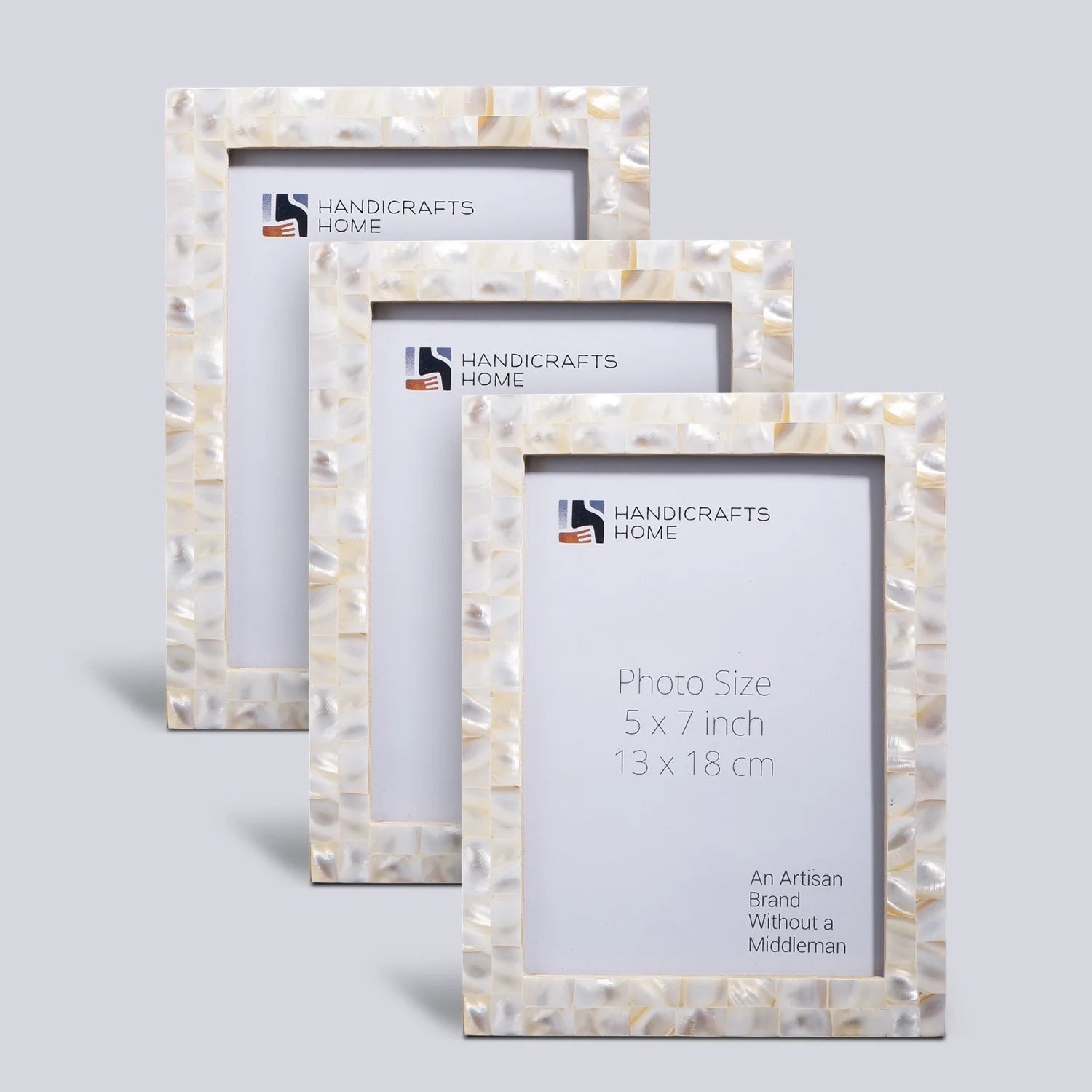 Picture Frame Combo Pack of 3 – Mother Of Pearl Collection, 5" x 7"