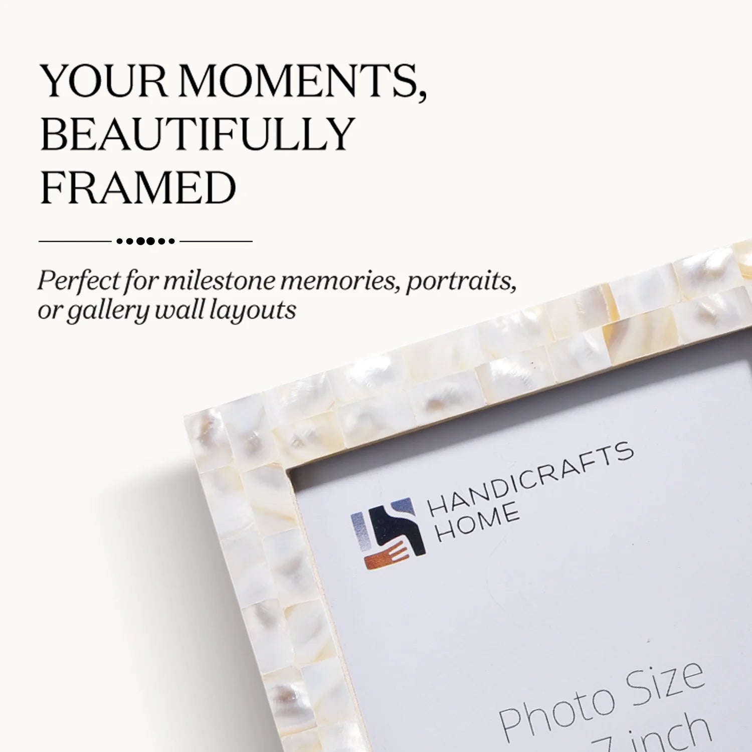 Picture Frame Combo Pack of 3 – Mother Of Pearl Collection, 5" x 7"