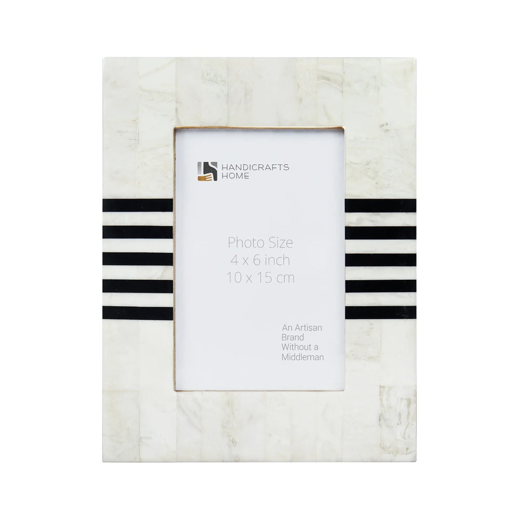 Contour Lado Modern Black & White Resin Inlay Picture Frames