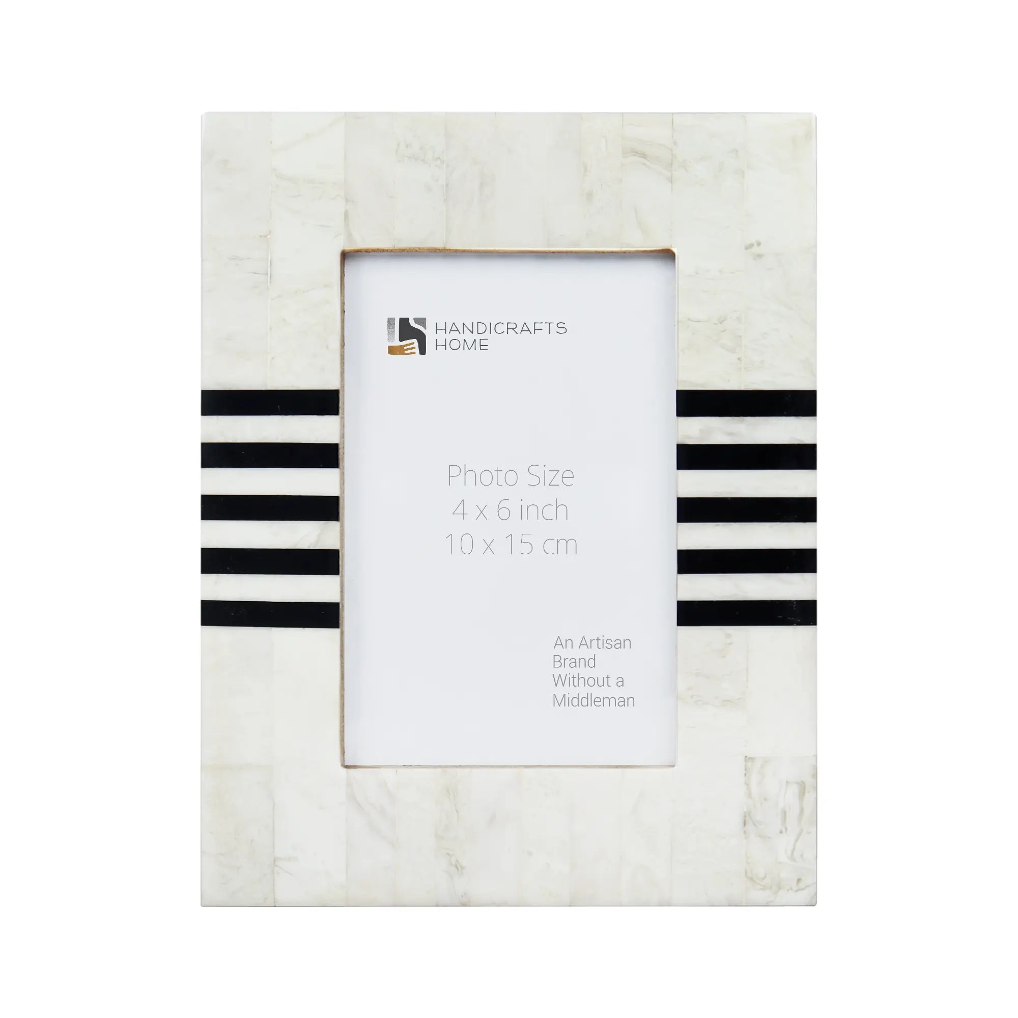 Contour Lado Modern Black & White Resin Inlay Picture Frames
