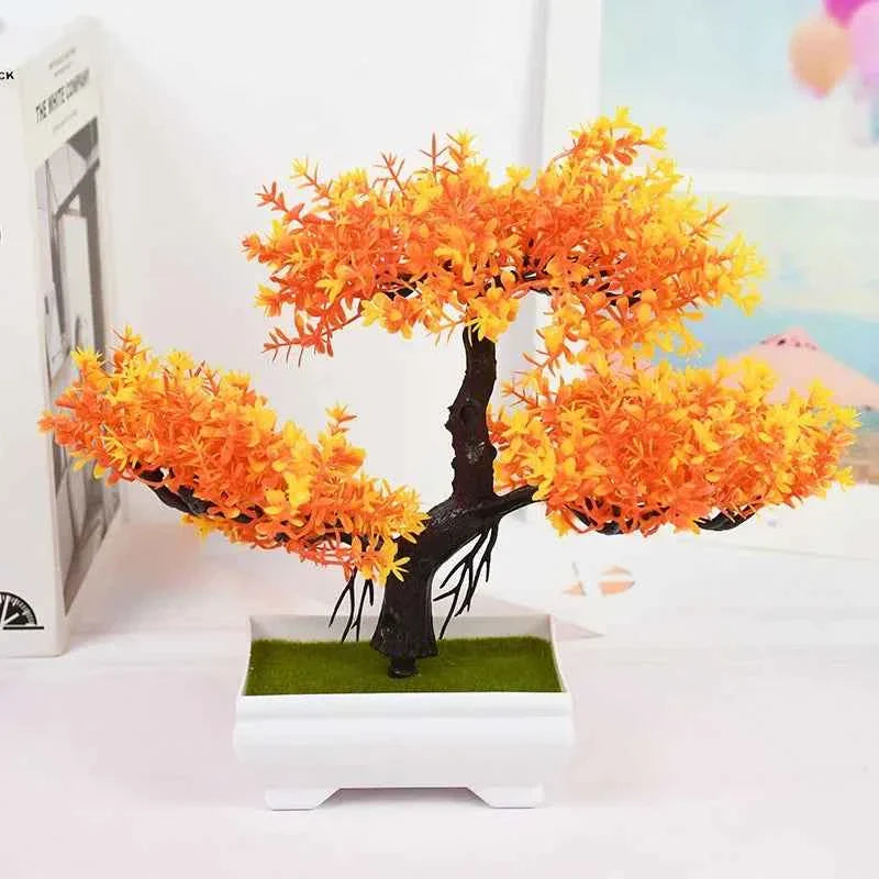Artificial Plants Bonsai Small Tree Pot Fake Plant Flowers