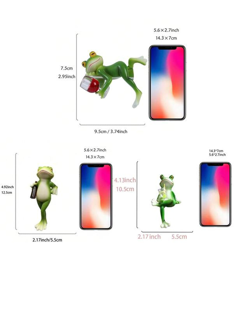 Cute Resin Frog Figurine for Home Decor – Funny Desk & Shelf Decoration, Adorable Frog Statue for Office, Apartment, Bedroom Aesthetic, Cozy Room Styling, Unique Gift Idea for Frog Lovers and Home Decor Fans